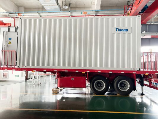 Rüzgar hızı saniyede 40 metre, kısa devre kesme akımı 40 KA ve % 95'e kadar nem toleransına sahip Mobil Transformer Alt İstasyonu